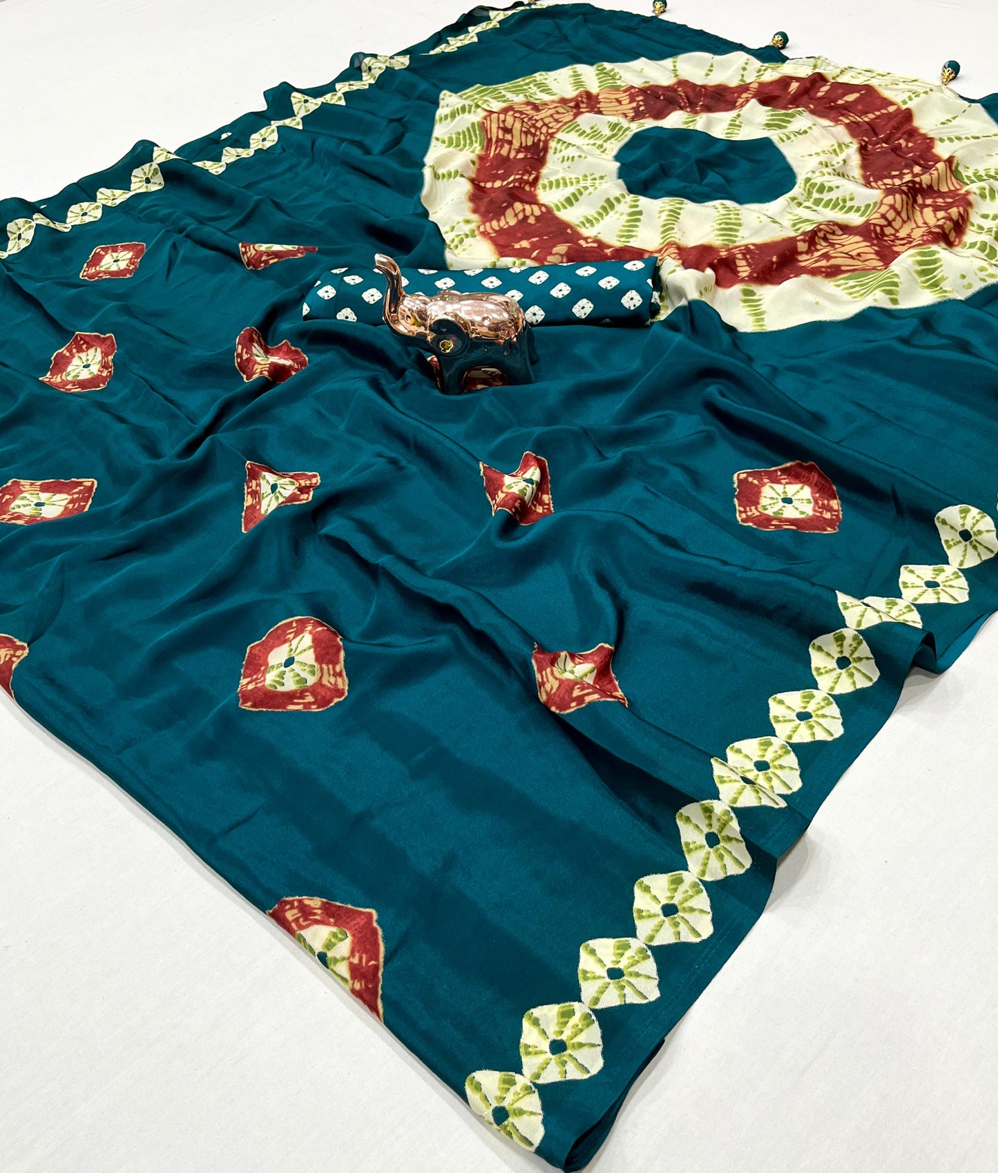 TRENDY BANDHANI PRINTED PURE CHIFFON SAREE