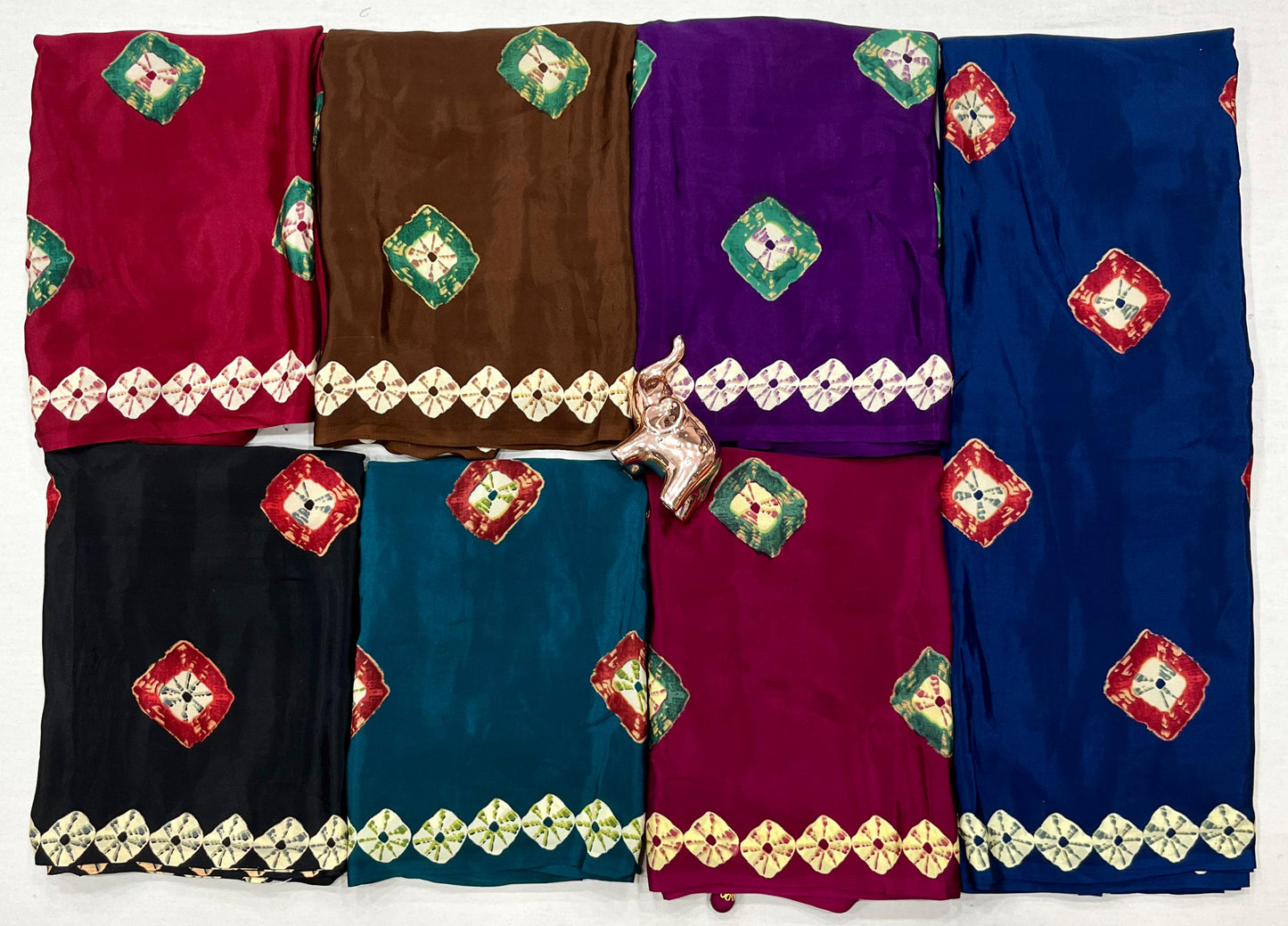 TRENDY BANDHANI PRINTED PURE CHIFFON SAREE
