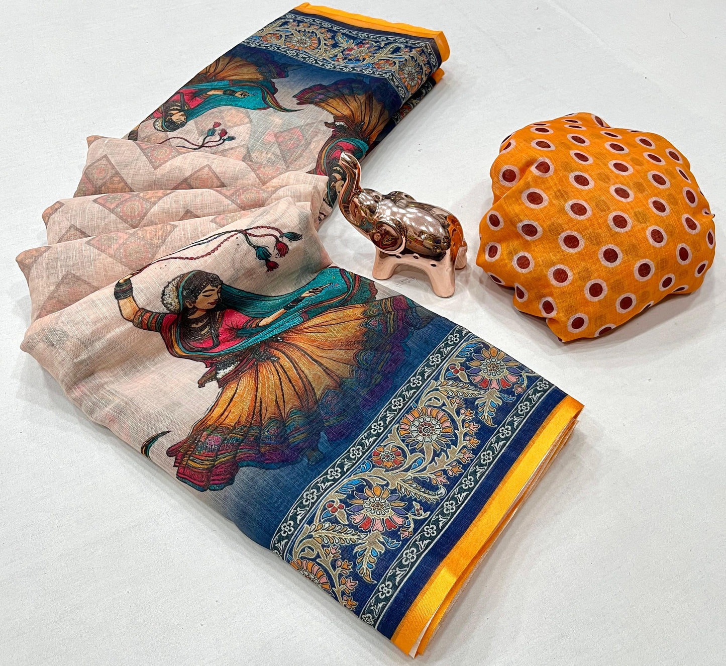 LELIN LIGHT WEIGHT NAVRATRI GARBA DESIGN SAREE