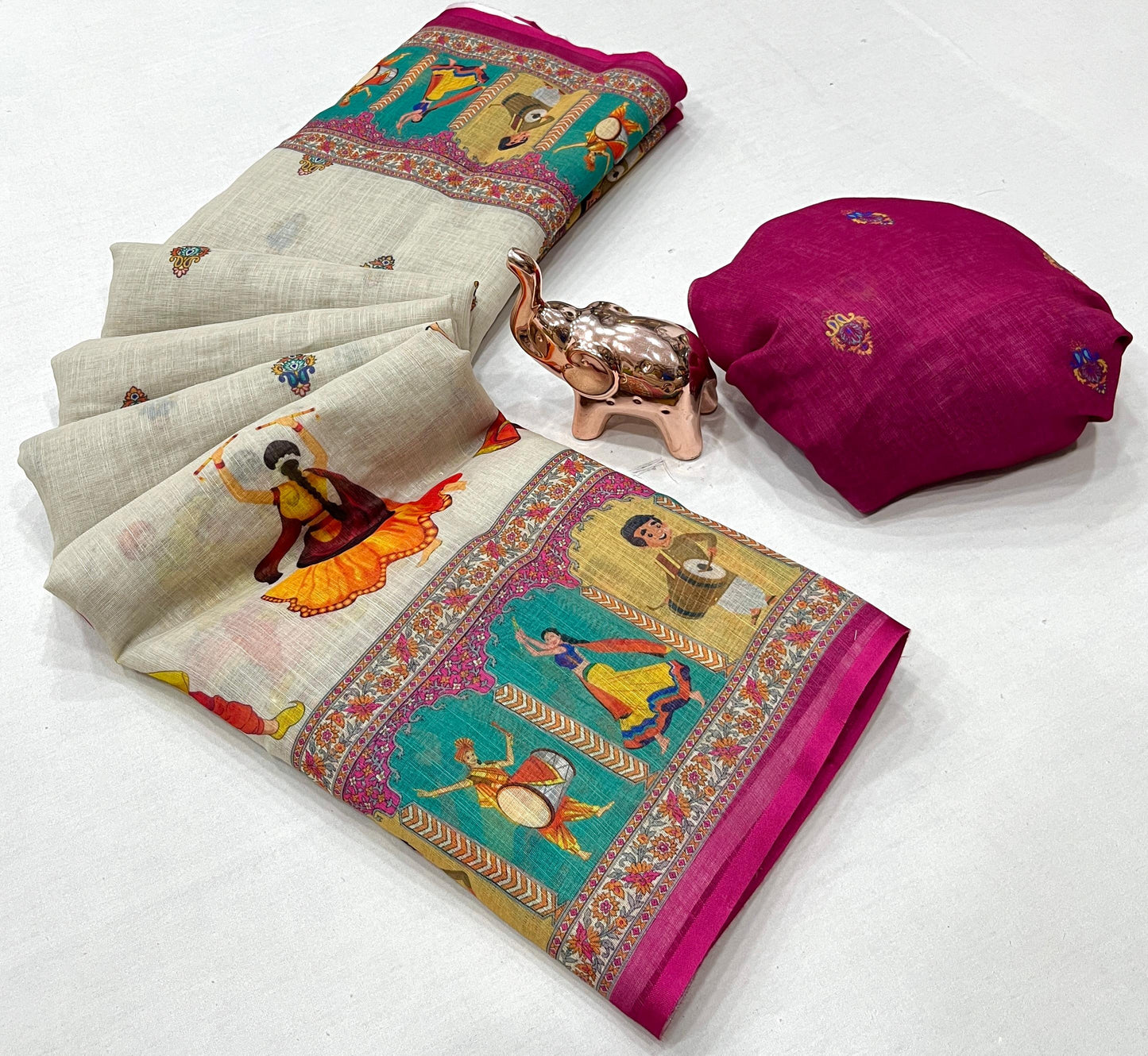 LELIN LIGHT WEIGHT NAVRATRI GARBA DESIGN SAREE