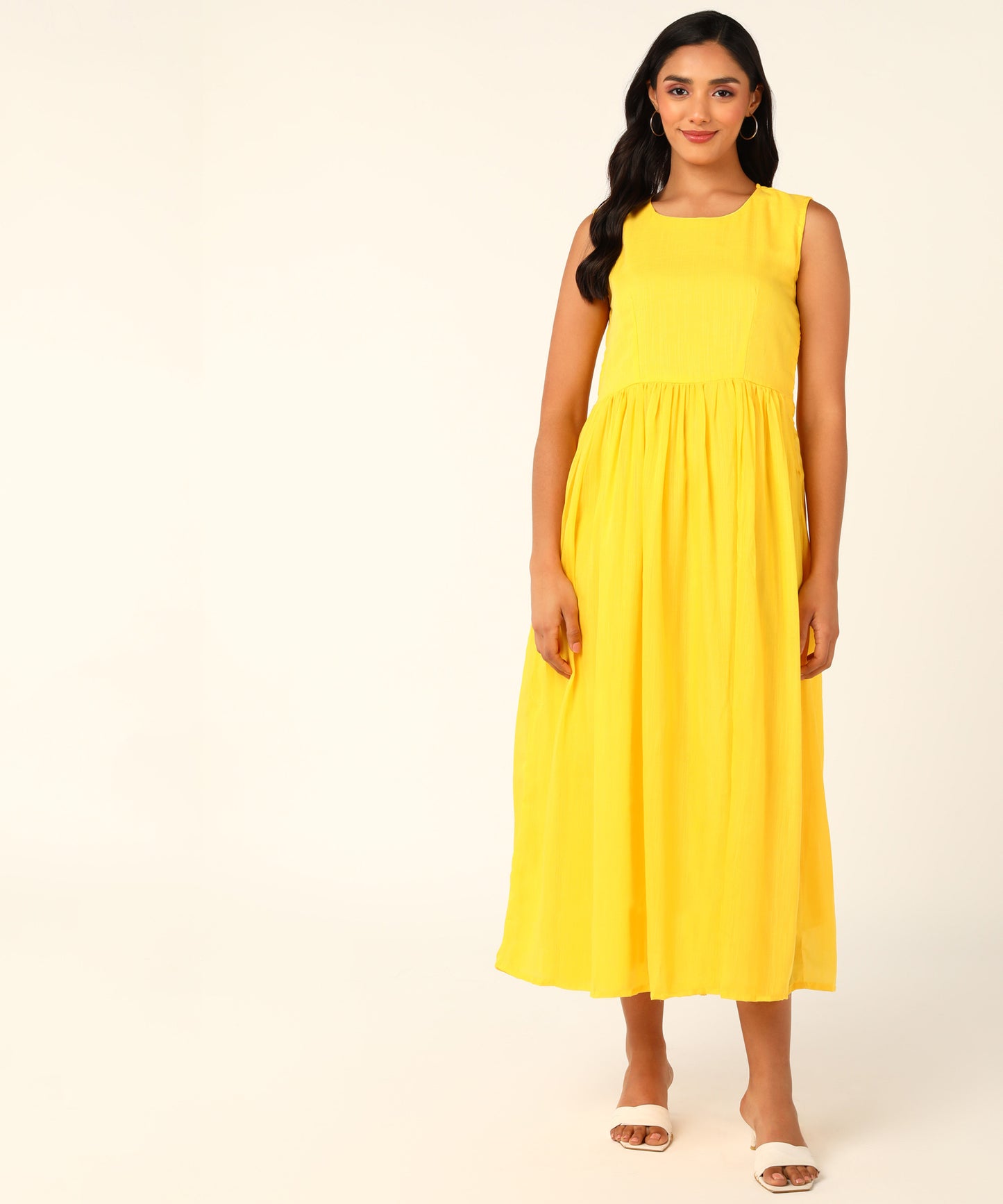 Kurta with Overlay or a Long Jacket Or Shrug with Umbrella Cut Inner Midi Dress