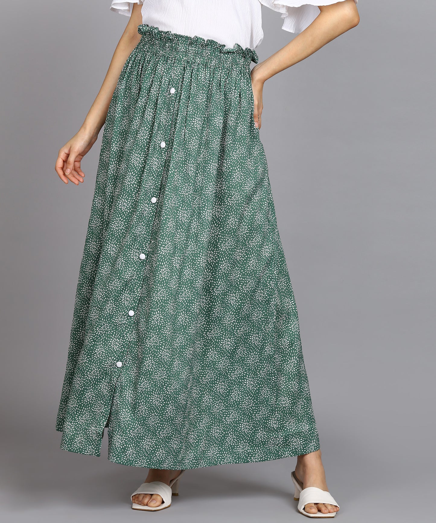 SDGRATITUDE WOMEN PRINTED A-LINE SKIRT