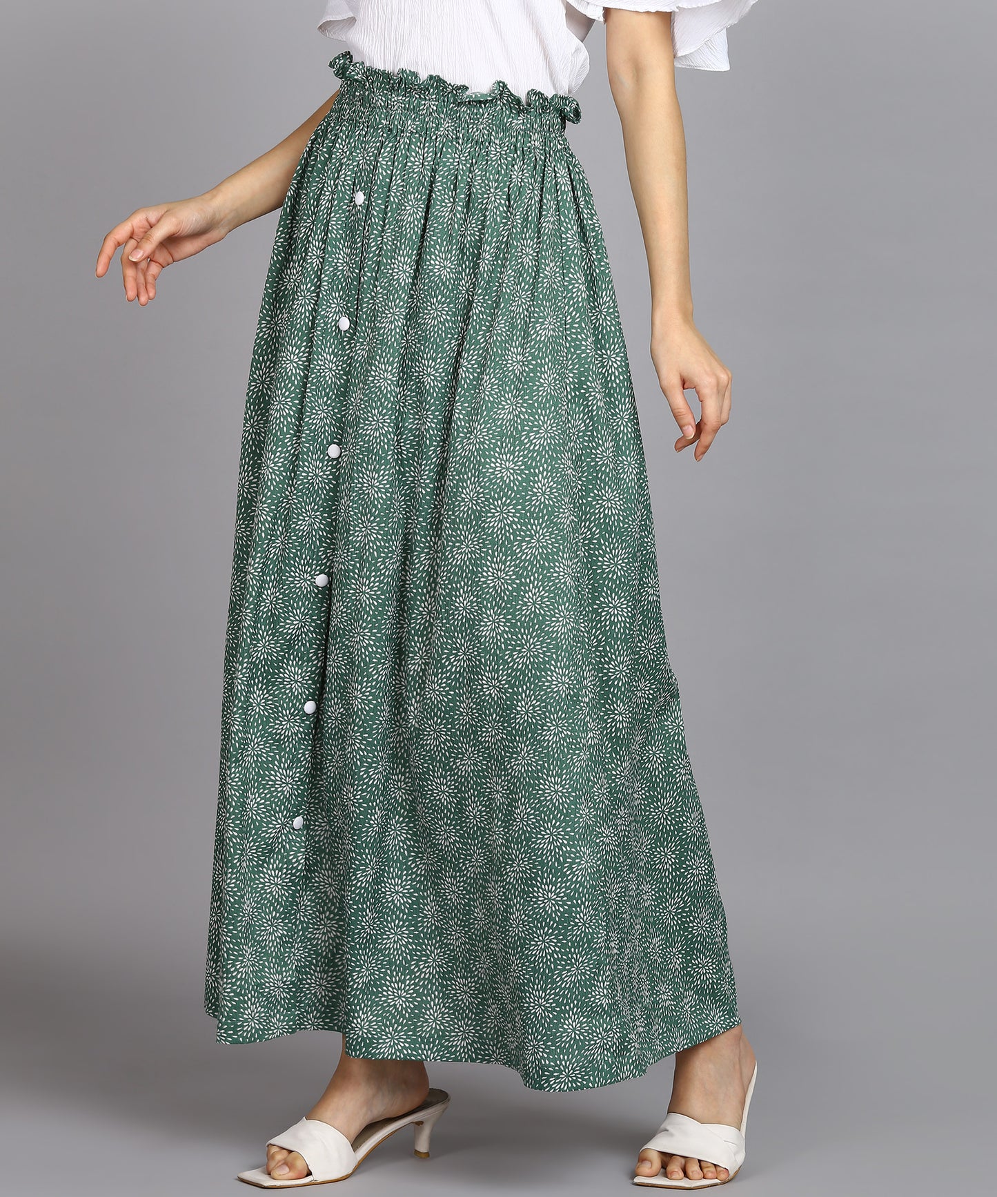 SDGRATITUDE WOMEN PRINTED A-LINE SKIRT