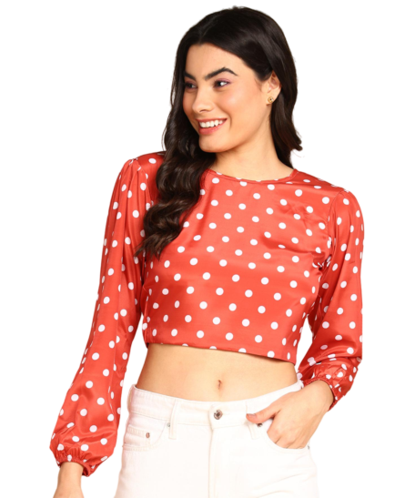 Trending Polka Dot Crop Top