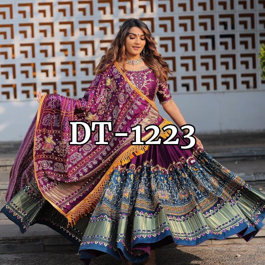 FEATURING PRINTED LEHENGA CHOLI IN HEAVY BUTTER SILK