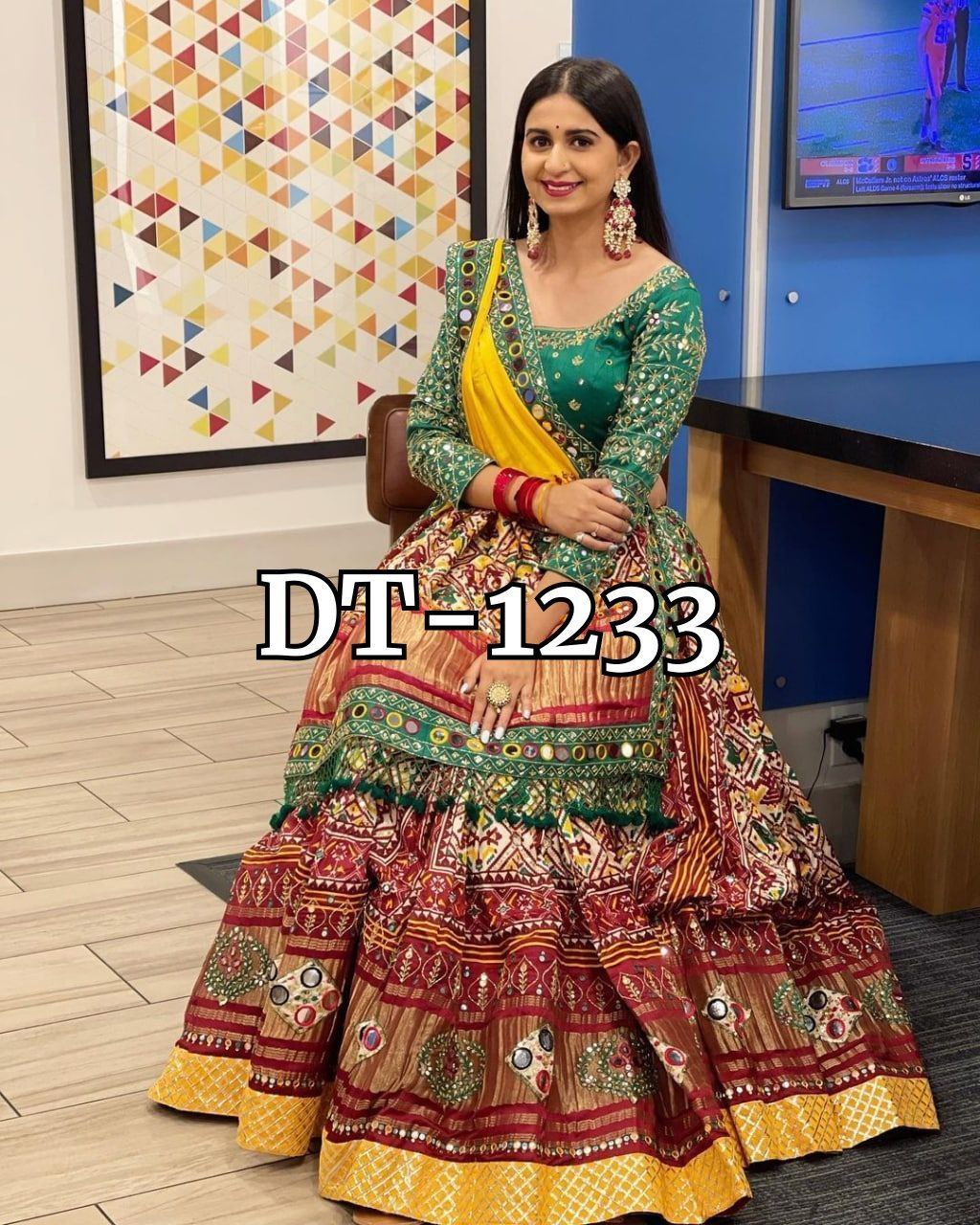 FEATURING PRINTED LEHENGA CHOLI IN HEAVY CHINON SILK