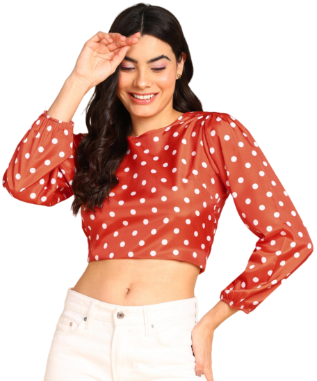 Trending Polka Dot Crop Top