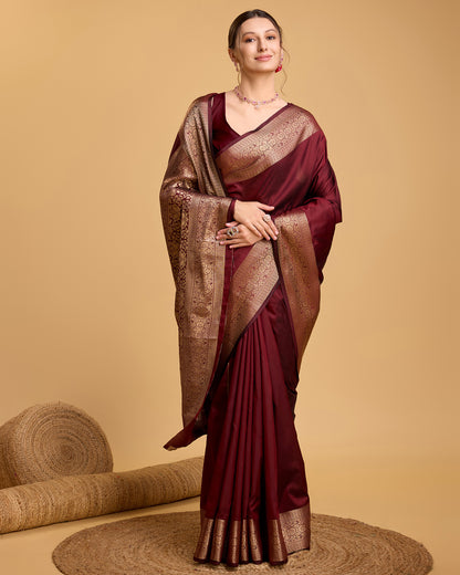 KRIYANSH WOVEN DESIGN ZARI BANARSI SAREE