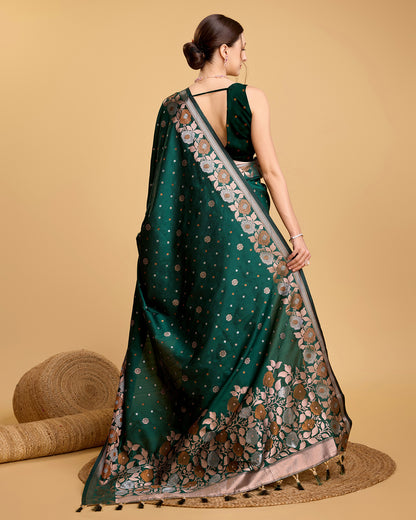 SARVADA FLORAL ZARI SILK DESIGNER BANARSI SAREE