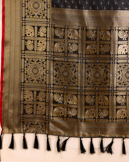 NIMIDIYA WOVEN KANJIPURAM PURE SILK SAREE