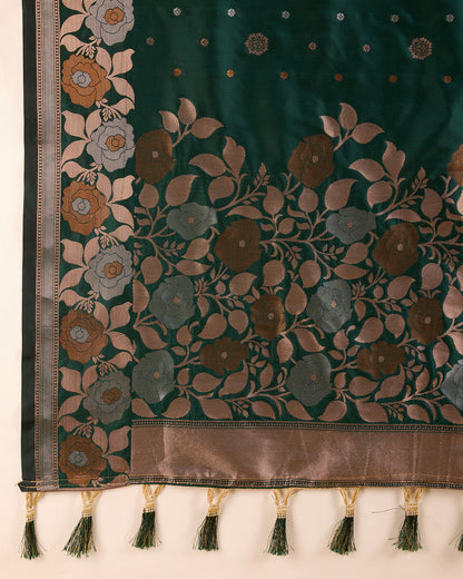 SARVADA FLORAL ZARI SILK DESIGNER BANARSI SAREE