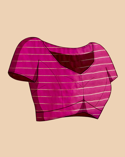 SARVADA WOVEN, CHECKERED KANJIVARAM PURE SILK SAREE