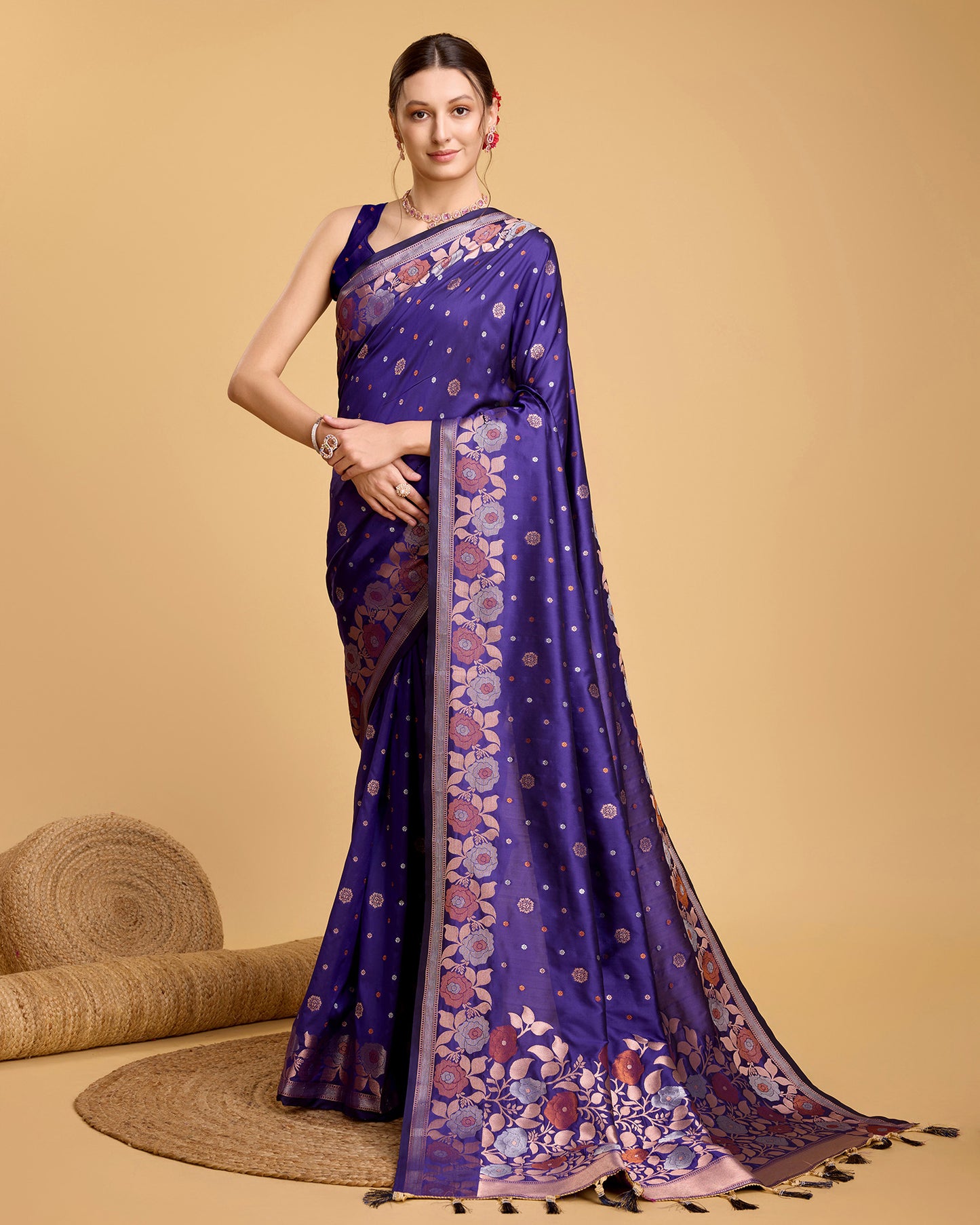 SARVADA FLORAL ZARI SILK DESIGNER BANARSI SAREE