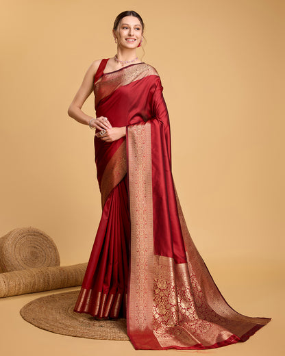 KRIYANSH WOVEN DESIGN ZARI BANARSI SAREE