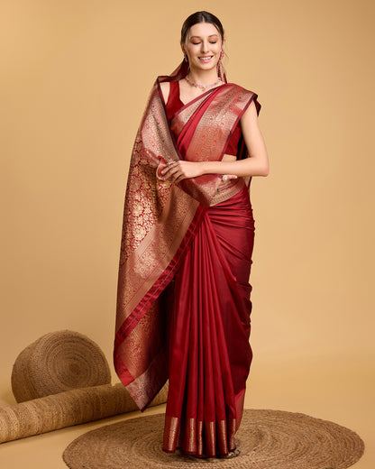 KRIYANSH WOVEN DESIGN ZARI BANARSI SAREE