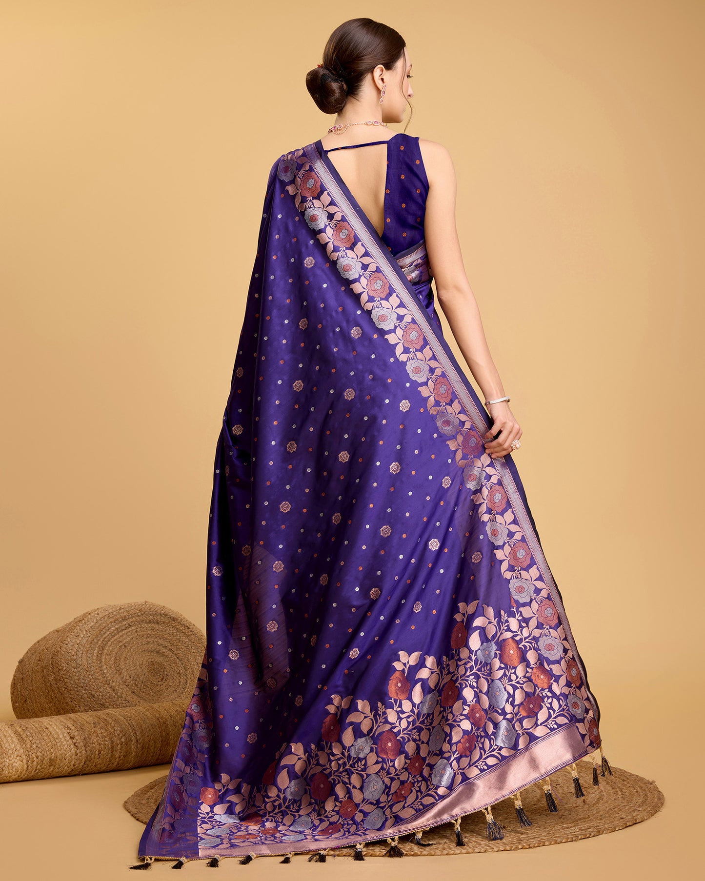 SARVADA FLORAL ZARI SILK DESIGNER BANARSI SAREE