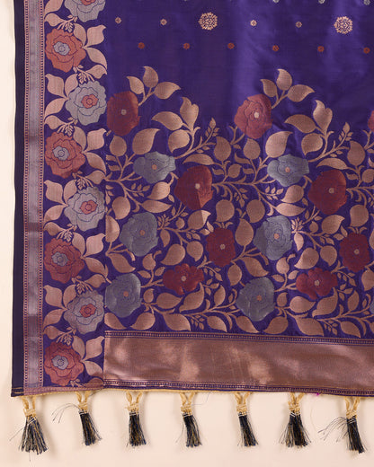 SARVADA FLORAL ZARI SILK DESIGNER BANARSI SAREE