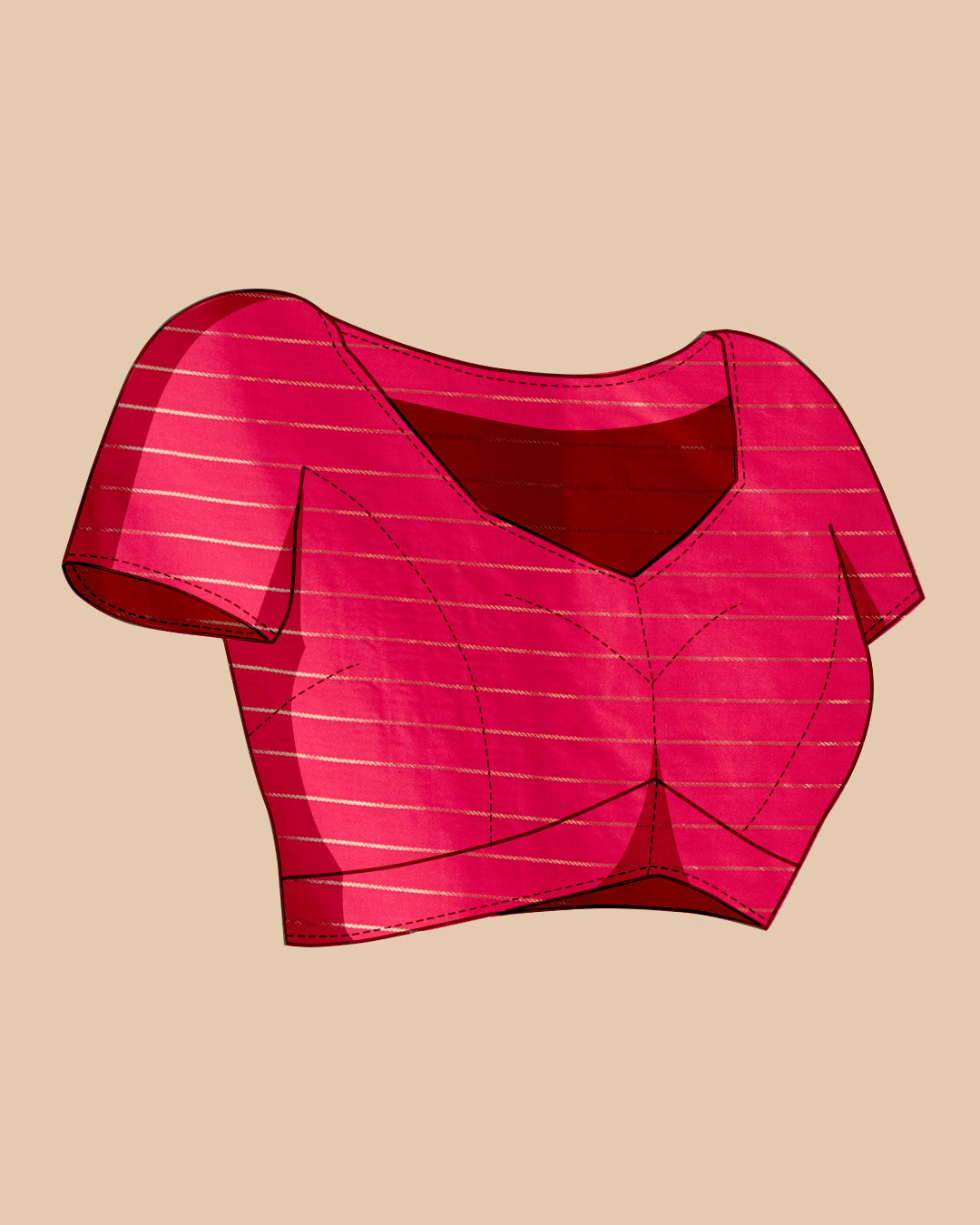 SARVADA WOVEN, CHECKERED KANJIVARAM PURE SILK SAREE