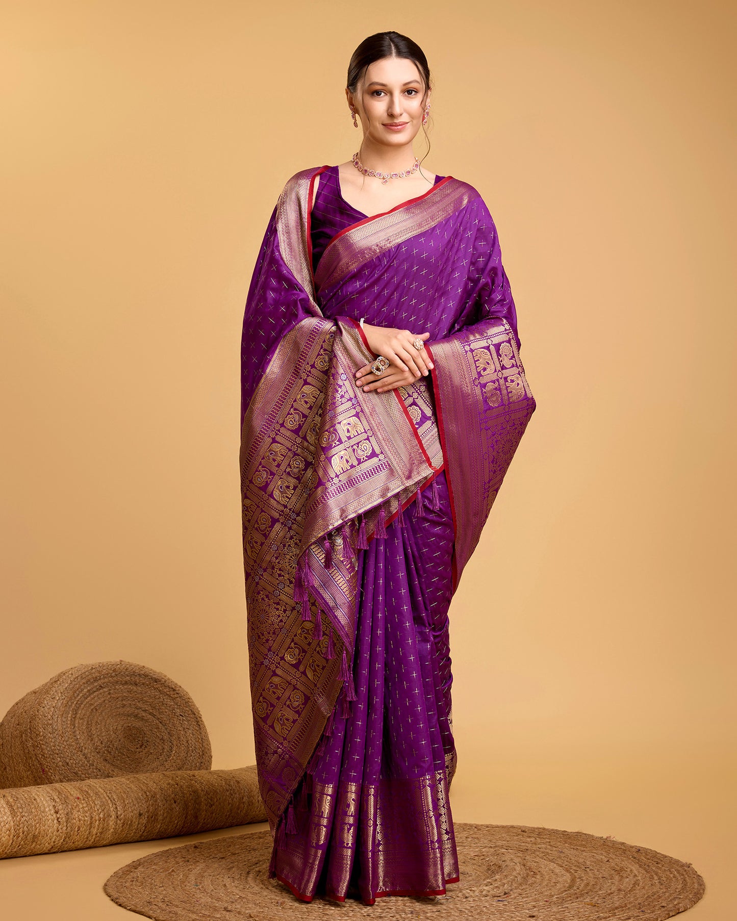 NIMIDIYA WOVEN KANJIPURAM PURE SILK SAREE