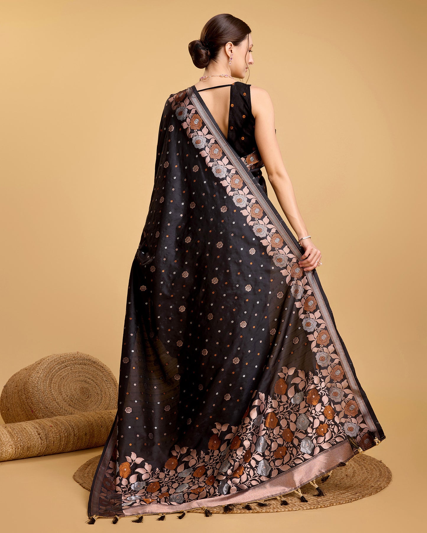 SARVADA FLORAL ZARI SILK DESIGNER BANARSI SAREE
