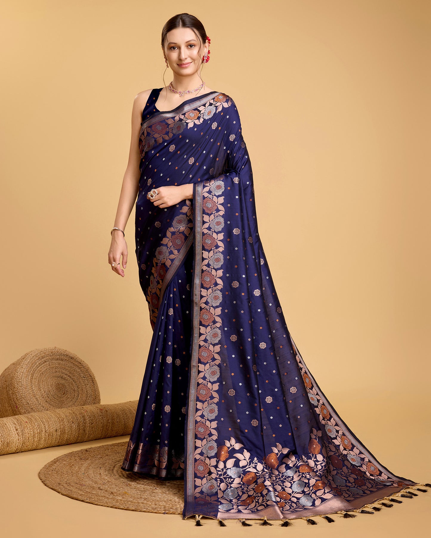 SARVADA FLORAL ZARI SILK DESIGNER BANARSI SAREE