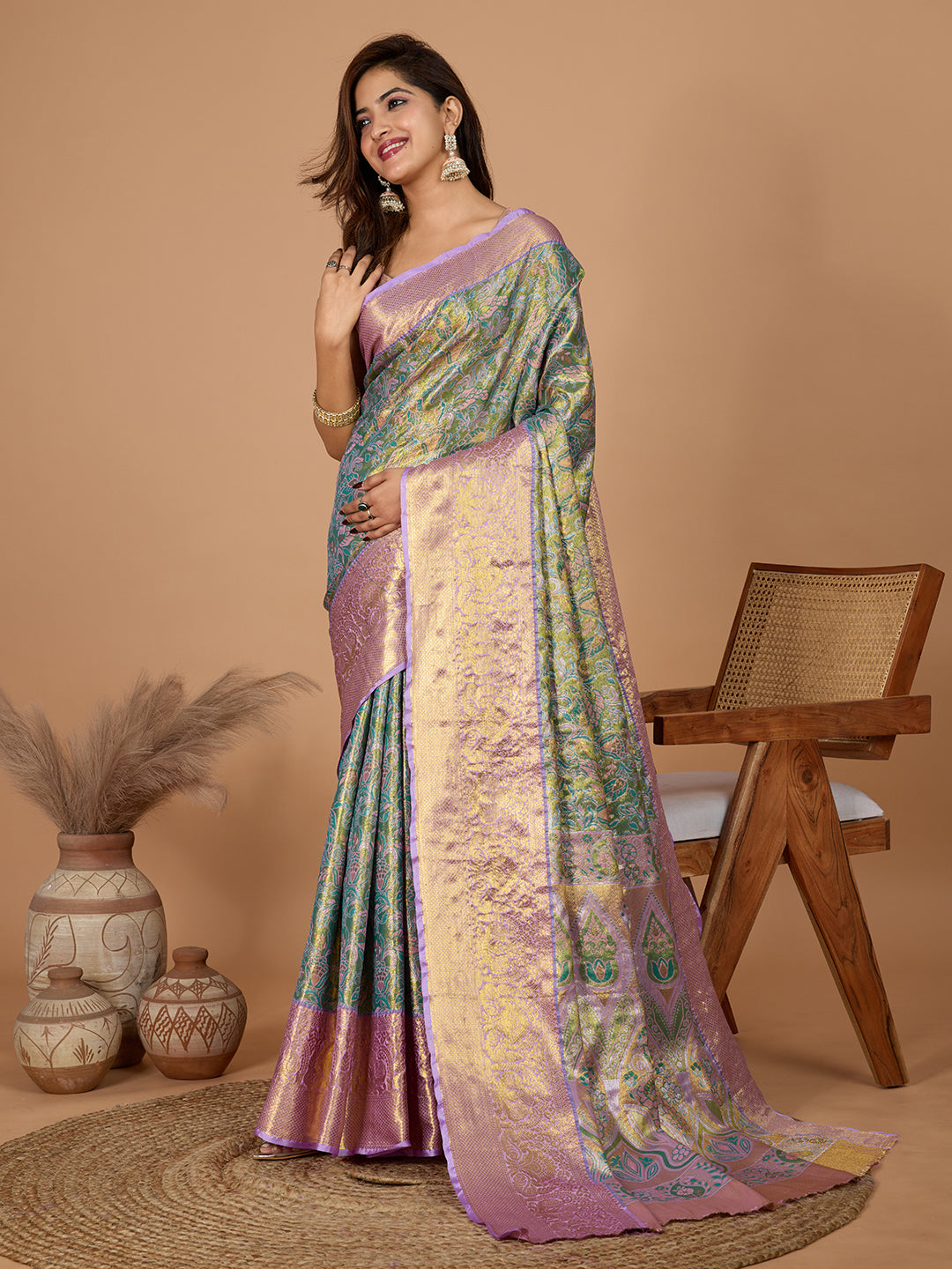 TANUSHREE ETHNIC WEAR TRADITIONAL SILK BANARSI SAREE