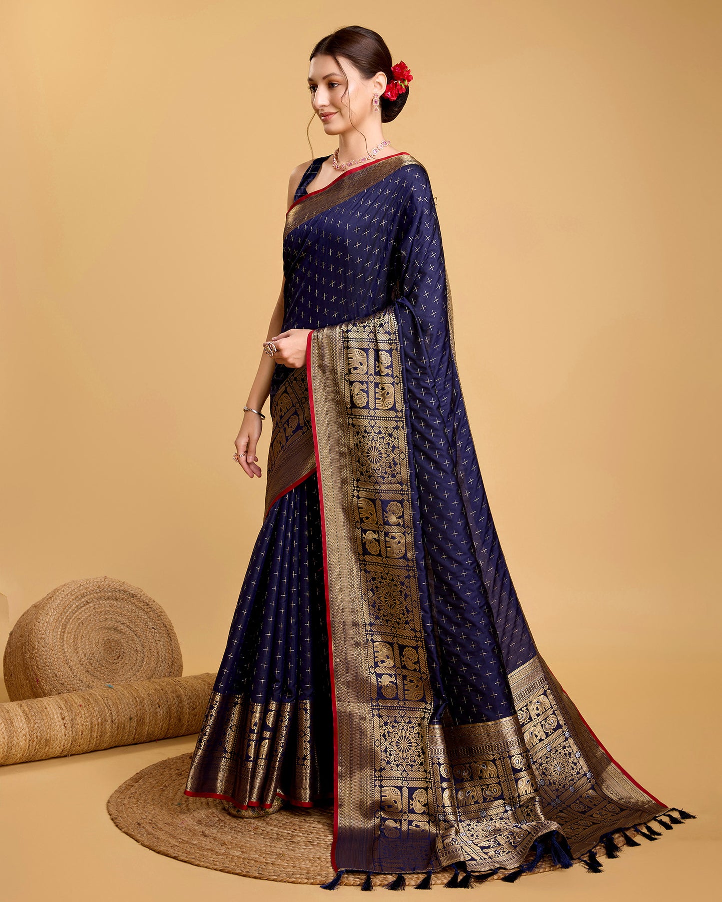 NIMIDIYA WOVEN KANJIPURAM PURE SILK SAREE