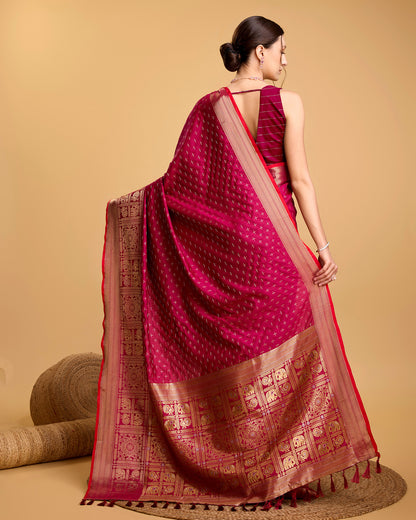 NIMIDIYA WOVEN KANJIPURAM PURE SILK SAREE