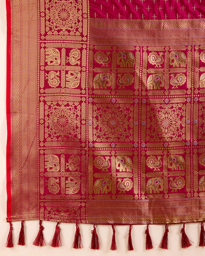 NIMIDIYA WOVEN KANJIPURAM PURE SILK SAREE