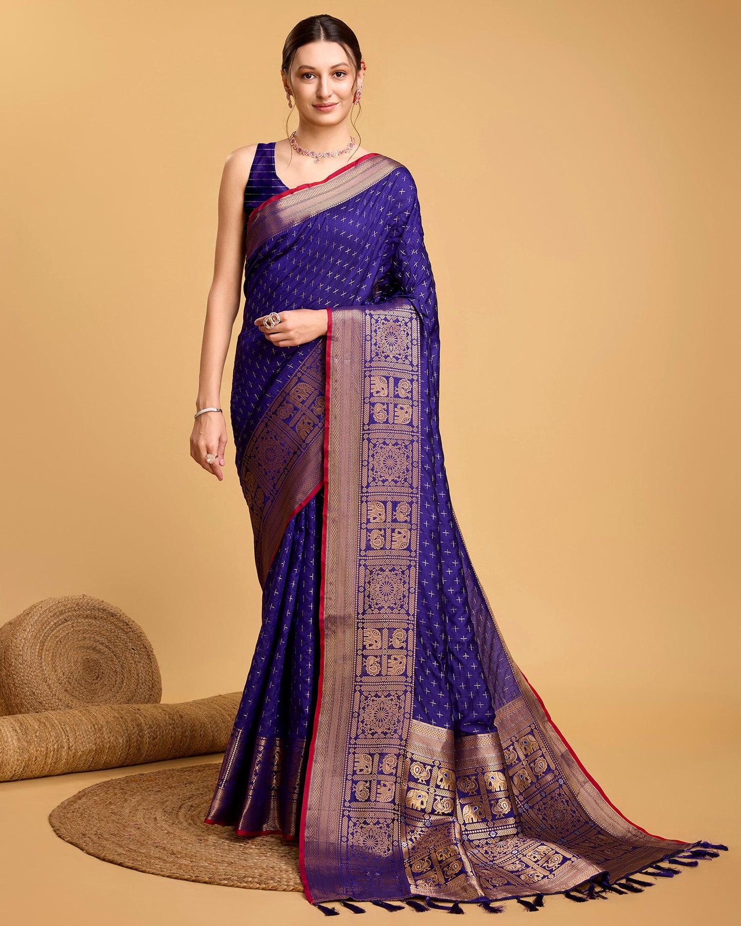 NIMIDIYA WOVEN KANJIPURAM PURE SILK SAREE