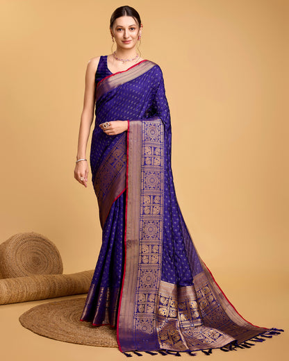 NIMIDIYA WOVEN KANJIPURAM PURE SILK SAREE