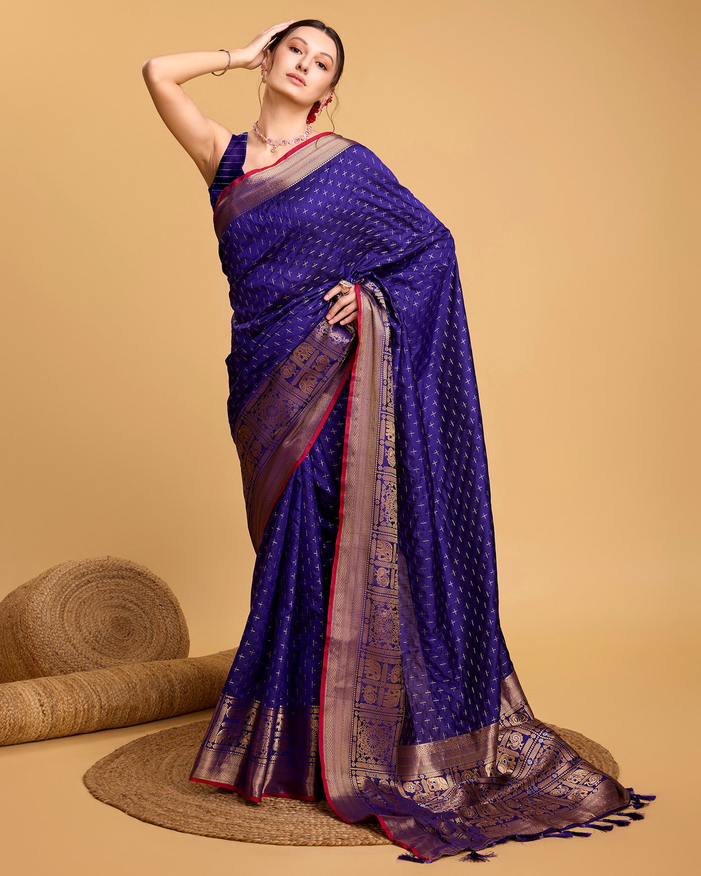 NIMIDIYA WOVEN KANJIPURAM PURE SILK SAREE