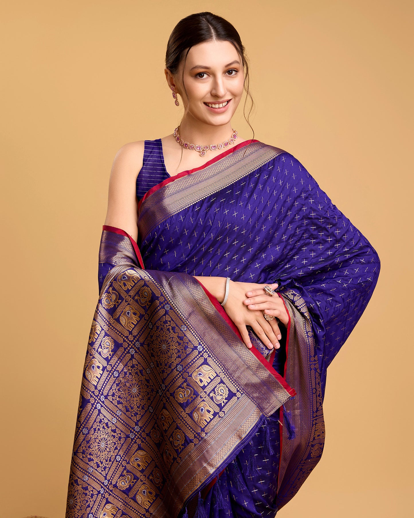 NIMIDIYA WOVEN KANJIPURAM PURE SILK SAREE