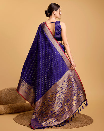 NIMIDIYA WOVEN KANJIPURAM PURE SILK SAREE