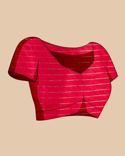 KAVYA WOVEN, CHECKERED KANJIVARAM PURE SILK SAREE