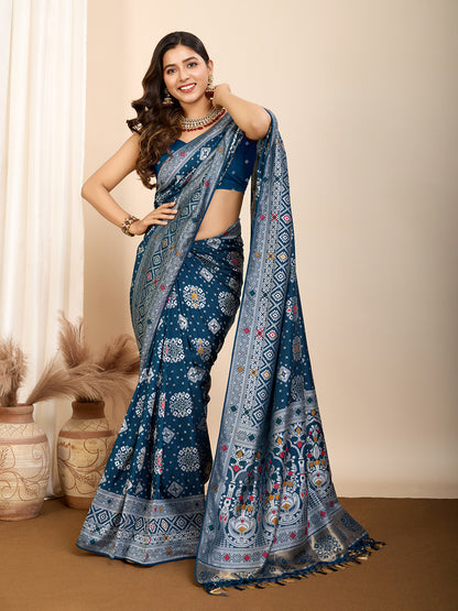BANARASI PURE SILK  MINA KARI SAREE WEAVED & RICH PALLU