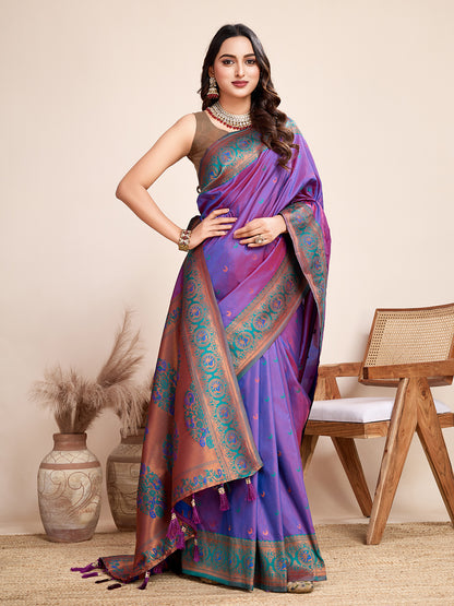 MANNU WOVEN JACQUARD SILK BANARSI SAREE