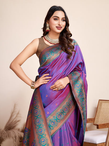MANNU WOVEN JACQUARD SILK BANARSI SAREE