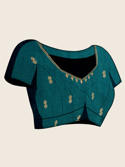 VICHITRA SOFT SILK SAREE WITH INTRICATE EMBROIDERY