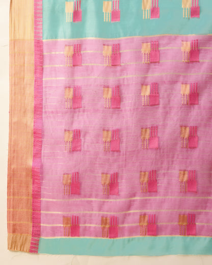 SWARA WOVEN DESIGN MOTIFS ZARI SILK COTTON SAREE