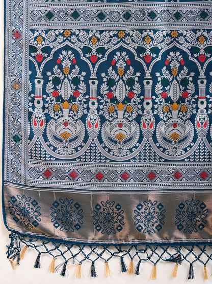 BANARASI PURE SILK  MINA KARI SAREE WEAVED & RICH PALLU