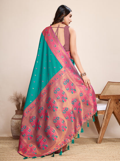 MANNU WOVEN JACQUARD SILK BANARSI SAREE