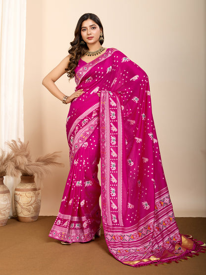 PRIYA WOVEN PATOLA NYLON SAREE