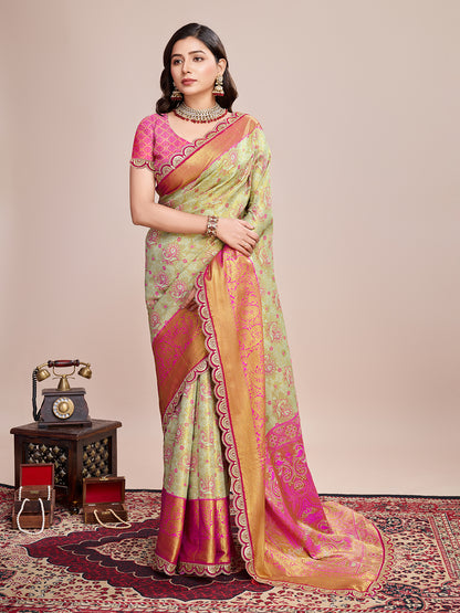 MUNIR WOVEN KANJIVARAM ZARI SILK SAREE