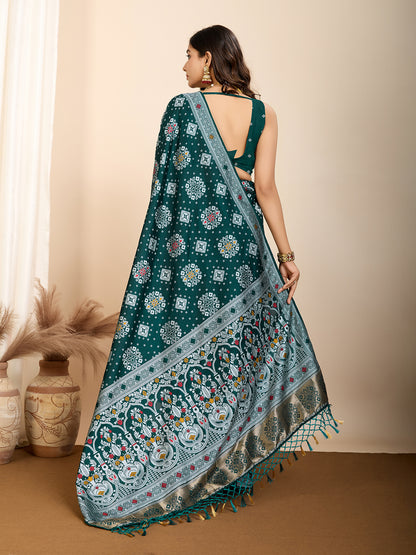 BANARASI PURE SILK  MINA KARI SAREE WEAVED & RICH PALLU
