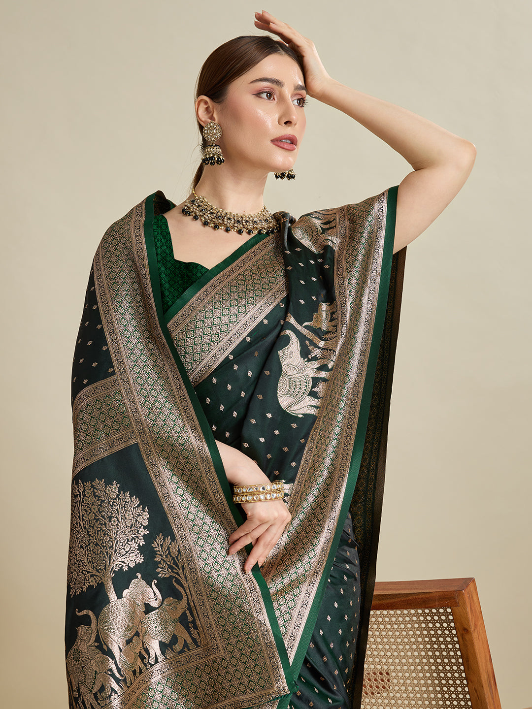 SAIMA ZARI SILK BLEND BANARSI SAREE