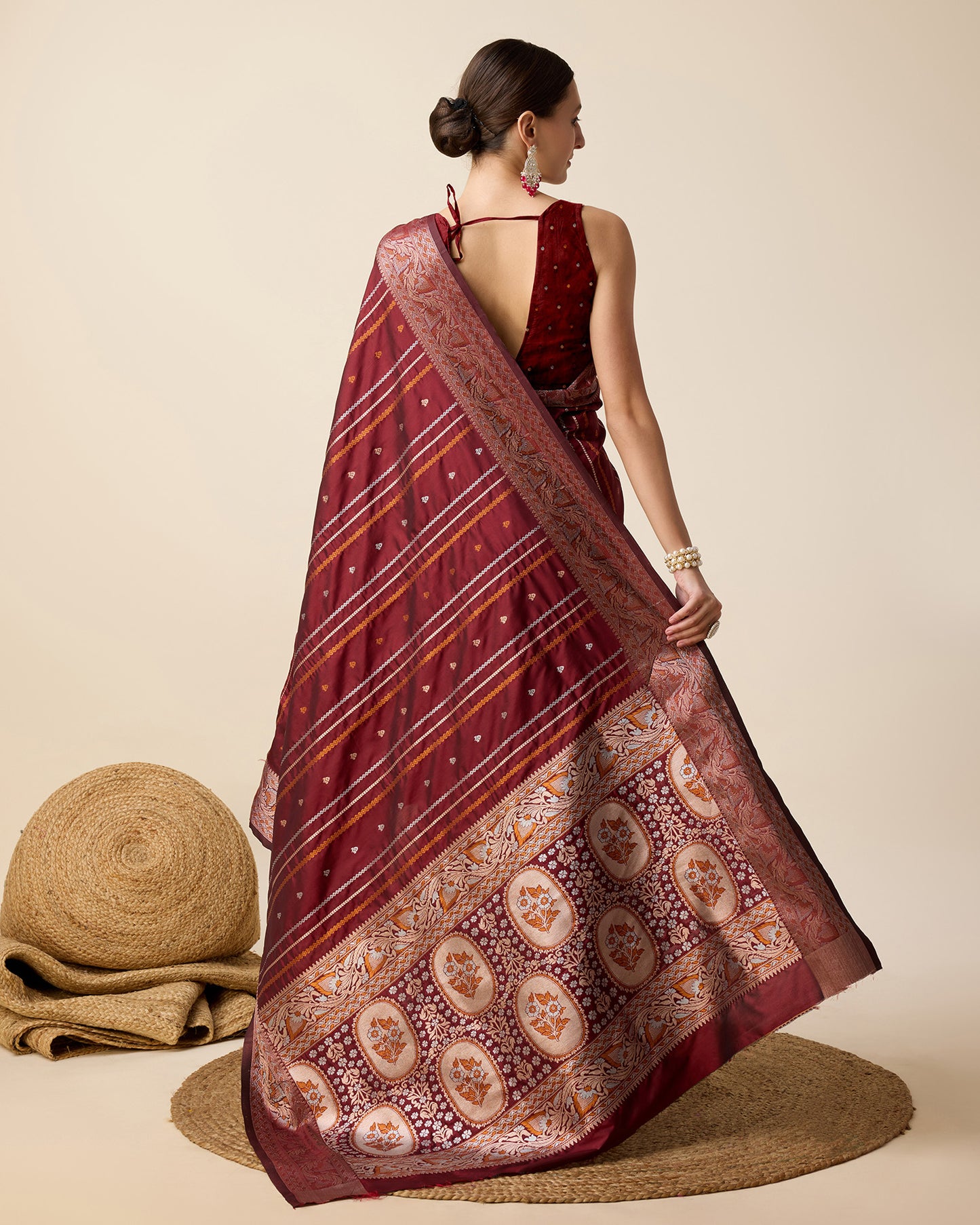 KAVYA WOMEN PARTY WEAR JARI WEAVING WORKED BANARSI SILK SAREE