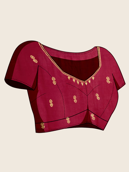 VICHITRA SOFT SILK SAREE WITH INTRICATE EMBROIDERY