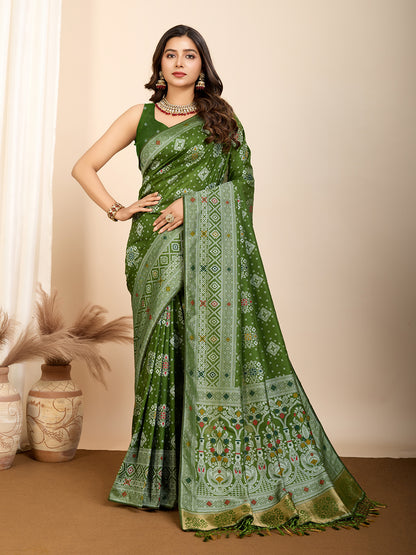 BANARASI PURE SILK  MINA KARI SAREE WEAVED & RICH PALLU