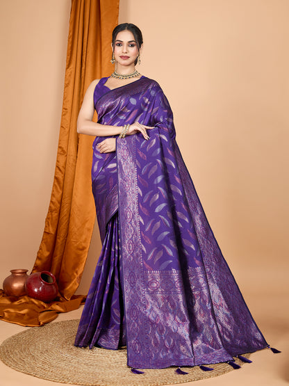 NIMIDIYA WOVEN, EMBELISHED BANARSI PURE SILK SAREE